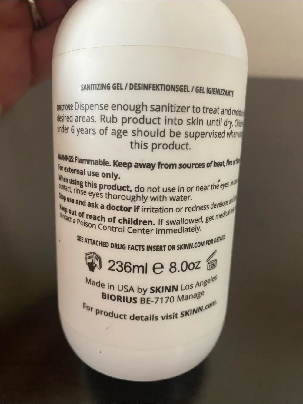 SKINN Fast-Acting Sanitizing Treatment Pump - With Hyaluronic Acid